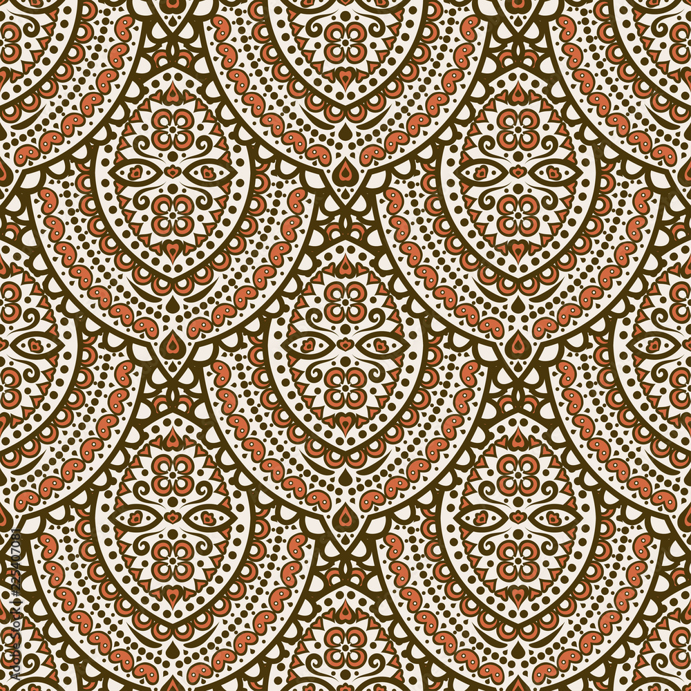Vintage vector seamless pattern, wallpaper. Elegant classic texture. Luxury ornament. Royal, Victorian, Baroque elements. Great for fabric and textile, wallpaper, or any desired idea.