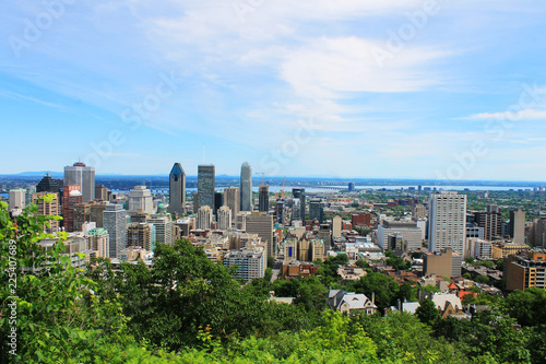 View of the City of Montreal, Quebec, Canada, from Mount Royal © Stephen