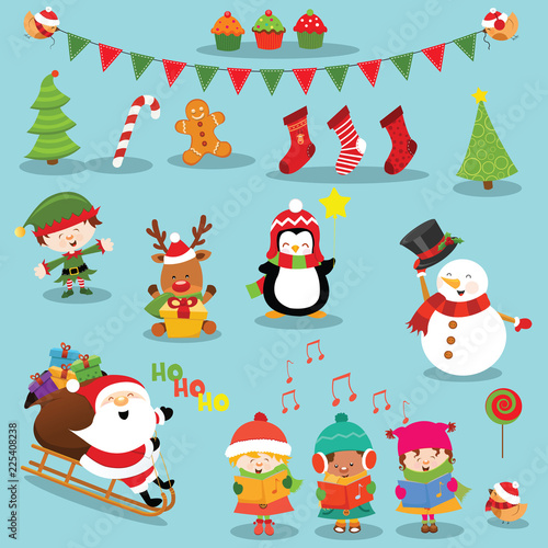 Collection of Cute Christmas Elements