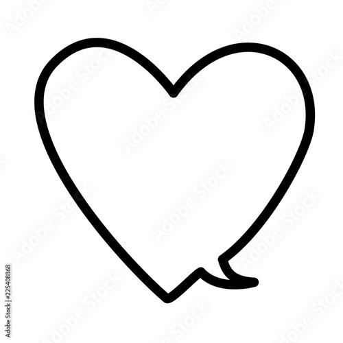 speech bubblewith heart shape photo