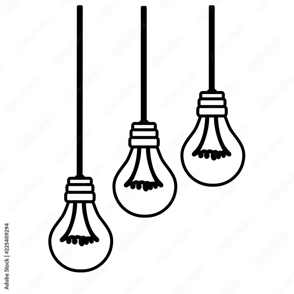 Naklejka premium bulbs lights ideas icons