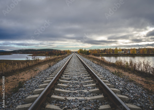 Railroad trough the nature