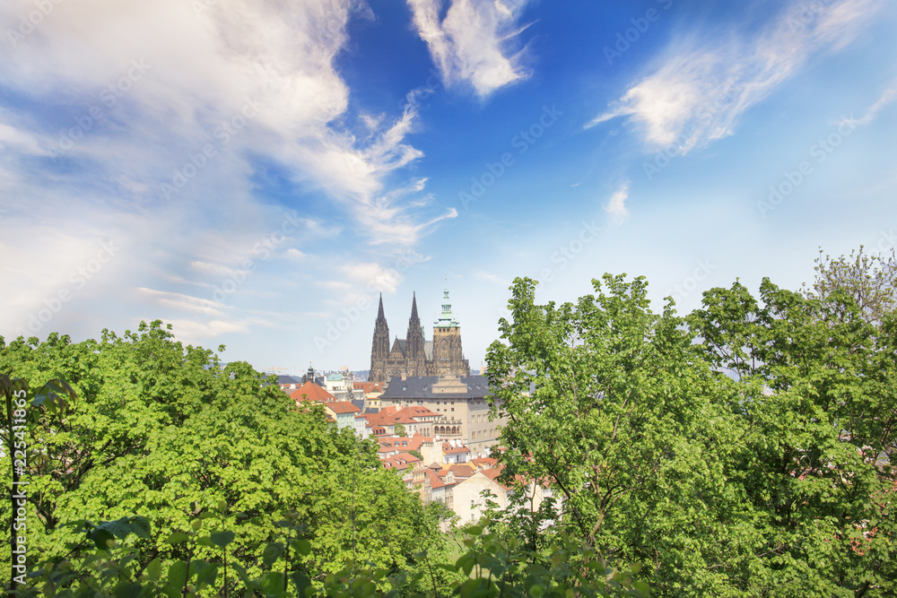 Beautiful view of St. Vitus Cathedral, Prague Castle and Mala Strana in Prague, Czech Republic Beautiful view of St. Vitus Cathedral, Prague Castle and Mala Strana in Prague, Czech Republic