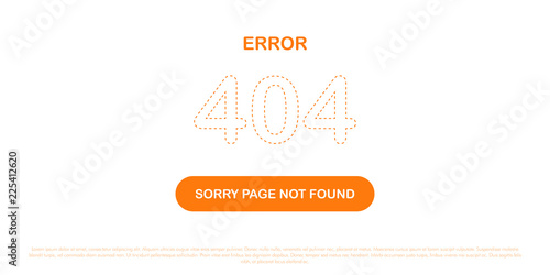 404 error website not found graphic design. Vector illustration