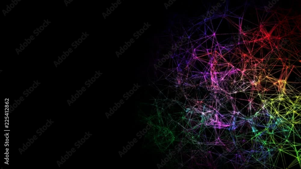 Pulsation of color signals in a frozen structure. Around the camera. Abstract background. Seamless loop. Pulsation of color signals in a frozen structure. Around the camera. Abstract background. Seamless loop.