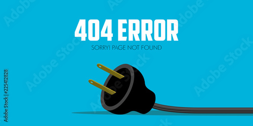 404 error website not found graphic design. Vector illustration