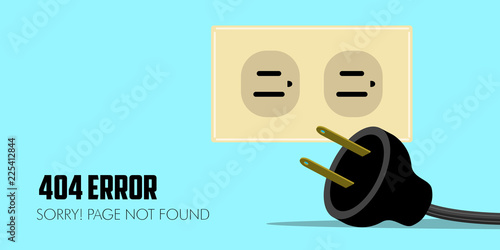 404 error website not found graphic design. Vector illustration