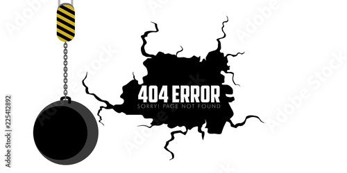 404 error website not found graphic design. Vector illustration