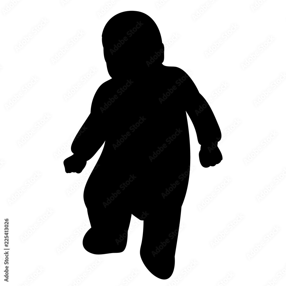 isolated silhouette baby isolated silhouette baby
