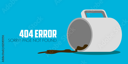 404 error website not found graphic design. Vector illustration