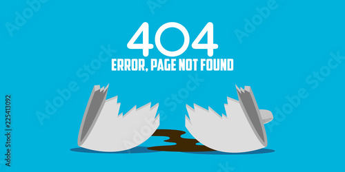 404 error website not found graphic design. Vector illustration