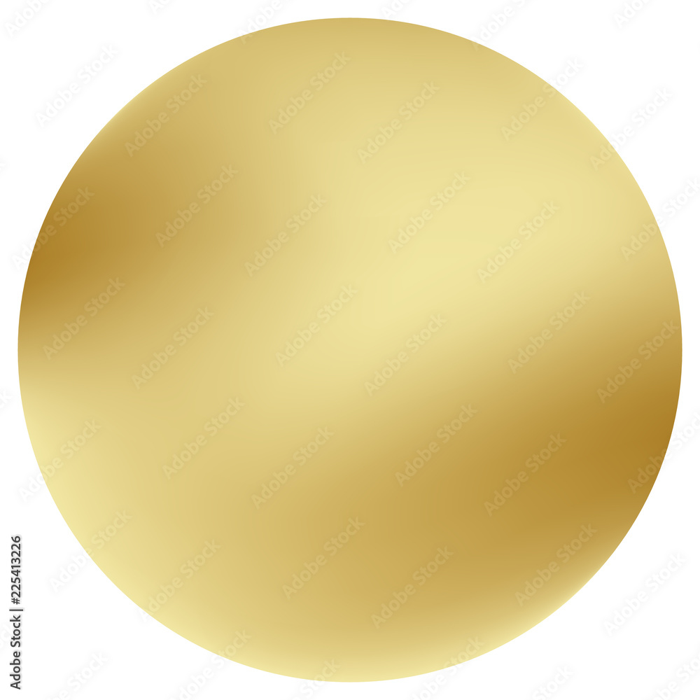 Vector gold blurred gradient style circle background. Abstract smooth colorful illustration, social media wallpaper