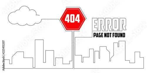 404 error website not found graphic design. Vector illustration