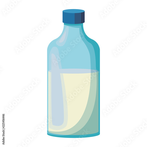 Milk bottle isolated