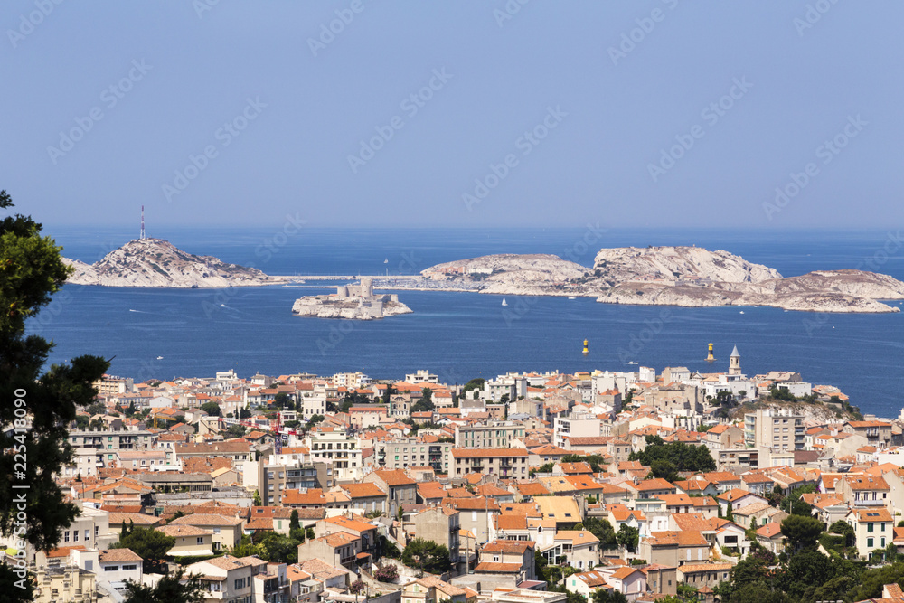 Port of Marseilles, capital of Provence, France, viewed from above Port of Marseilles, capital of Provence, France, viewed from above