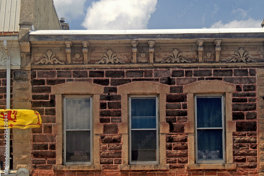 Stone Facade with Banner Stone Facade with Banner