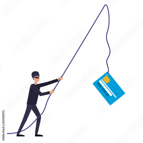 man stealing information avatar character