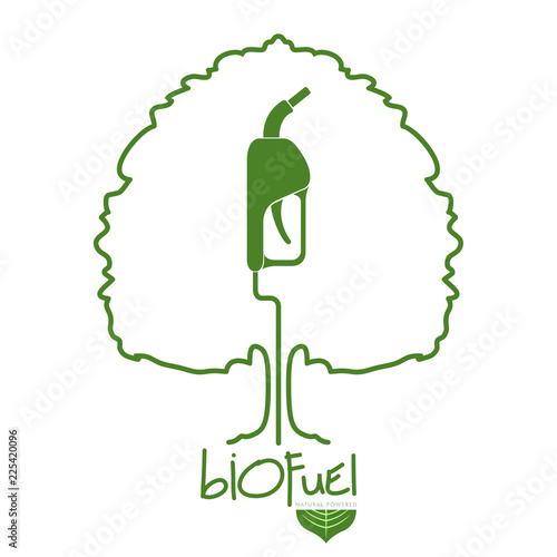 Green biofuel concept image. Vector illustration design