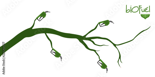 Green biofuel concept image. Vector illustration design