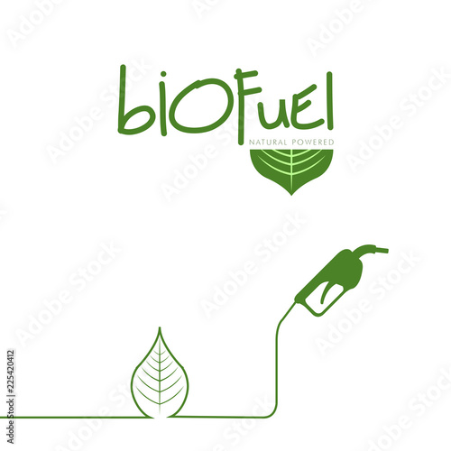 Green biofuel concept image. Vector illustration design