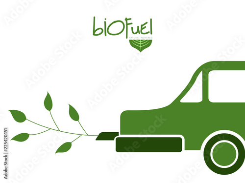 Green biofuel concept image. Vector illustration design