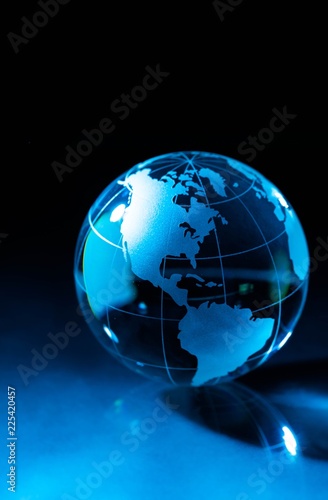Glass Blue Globe © BillionPhotos.com
