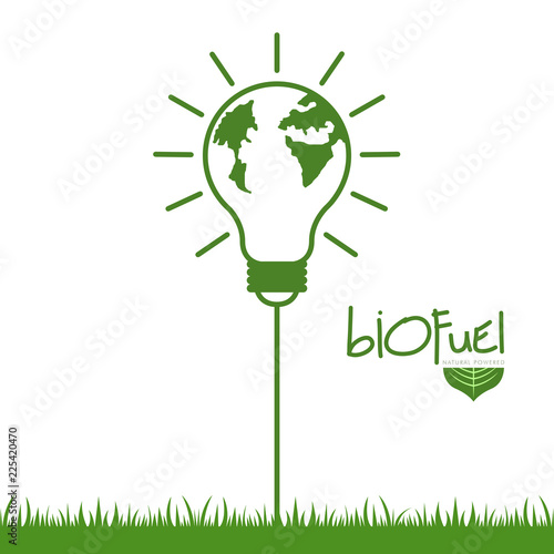 Green biofuel concept image. Vector illustration design