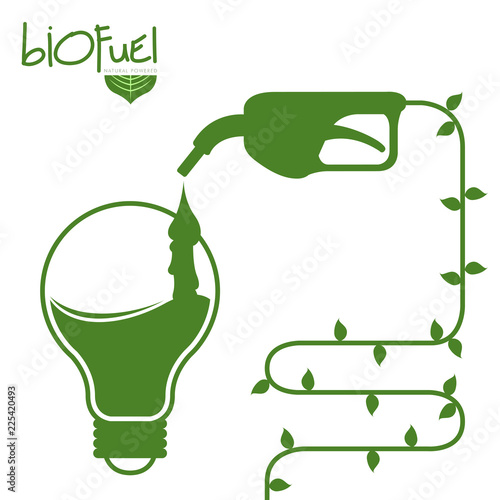 Green biofuel concept image. Vector illustration design