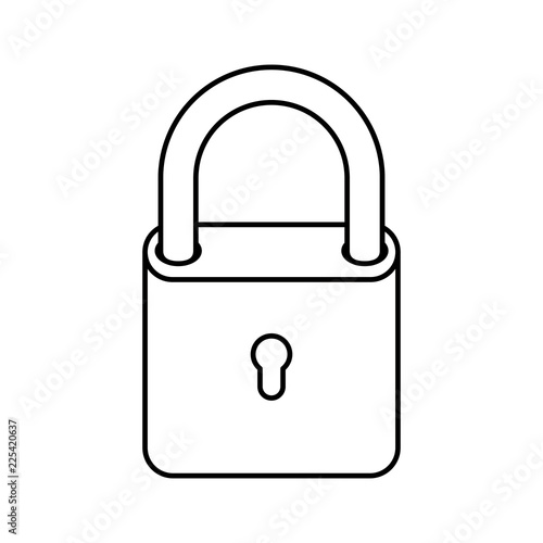 padlock locked isolated icon