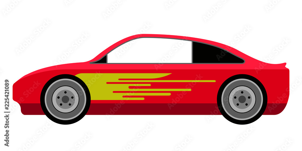Side view of a derby car. Vector illustration design