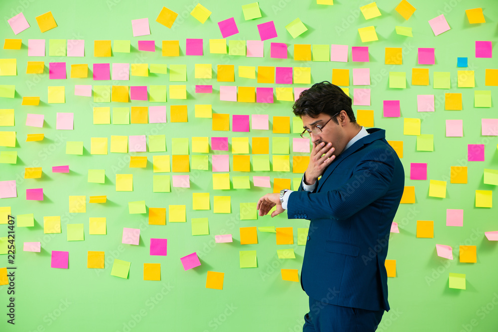 Businessman with many business priorities Businessman with many business priorities