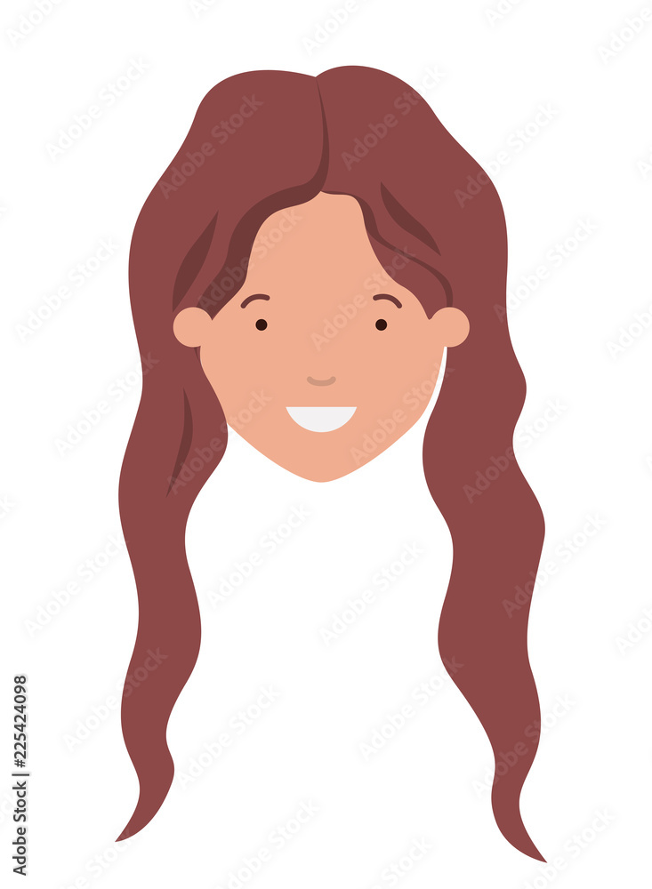 head of woman avatar character head of woman avatar character