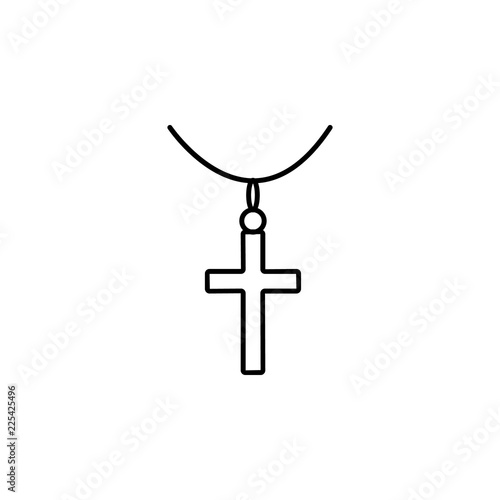 necklace icon. Element of jewelry for mobile concept and web apps illustration. Thin line icon for website design and development, app development