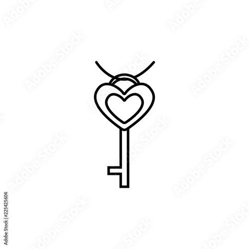 necklace icon. Element of jewelry for mobile concept and web apps illustration. Thin line icon for website design and development, app development