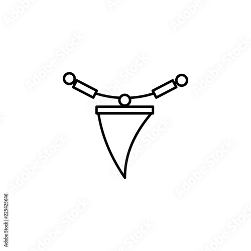 tooth icon. Element of jewelry for mobile concept and web apps illustration. Thin line icon for website design and development, app development