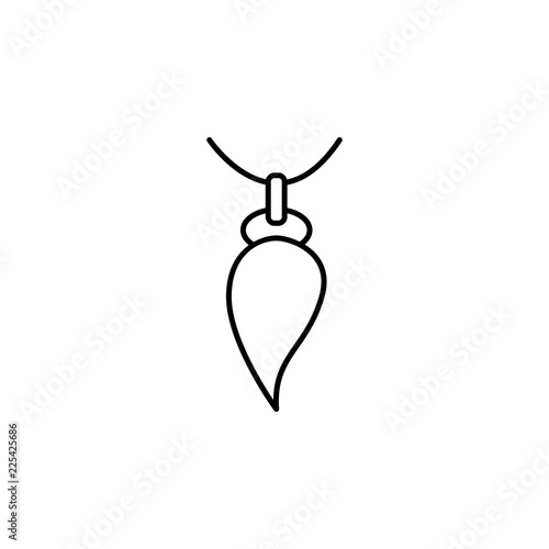 necklace icon. Element of jewelry for mobile concept and web apps illustration. Thin line icon for website design and development, app development