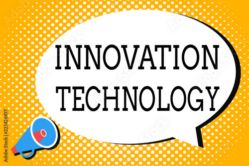 Word writing text Innovation Technology. Business concept for New Idea or Method of Technical or Scientific nature.