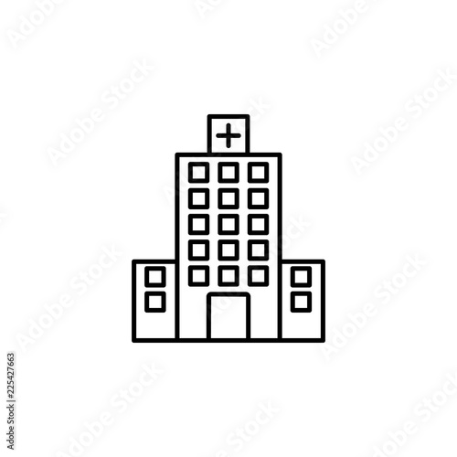 building, clinic, hospital icon. Element of hospital building for mobile concept and web apps illustration. Thin line icon for website design and development, app development