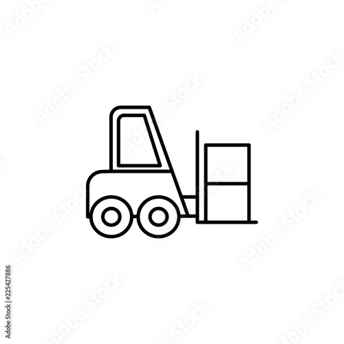 bucket loader icon. Element of construction machine icon for mobile concept and web apps. Thin line bucket loader icon can be used for web and mobile