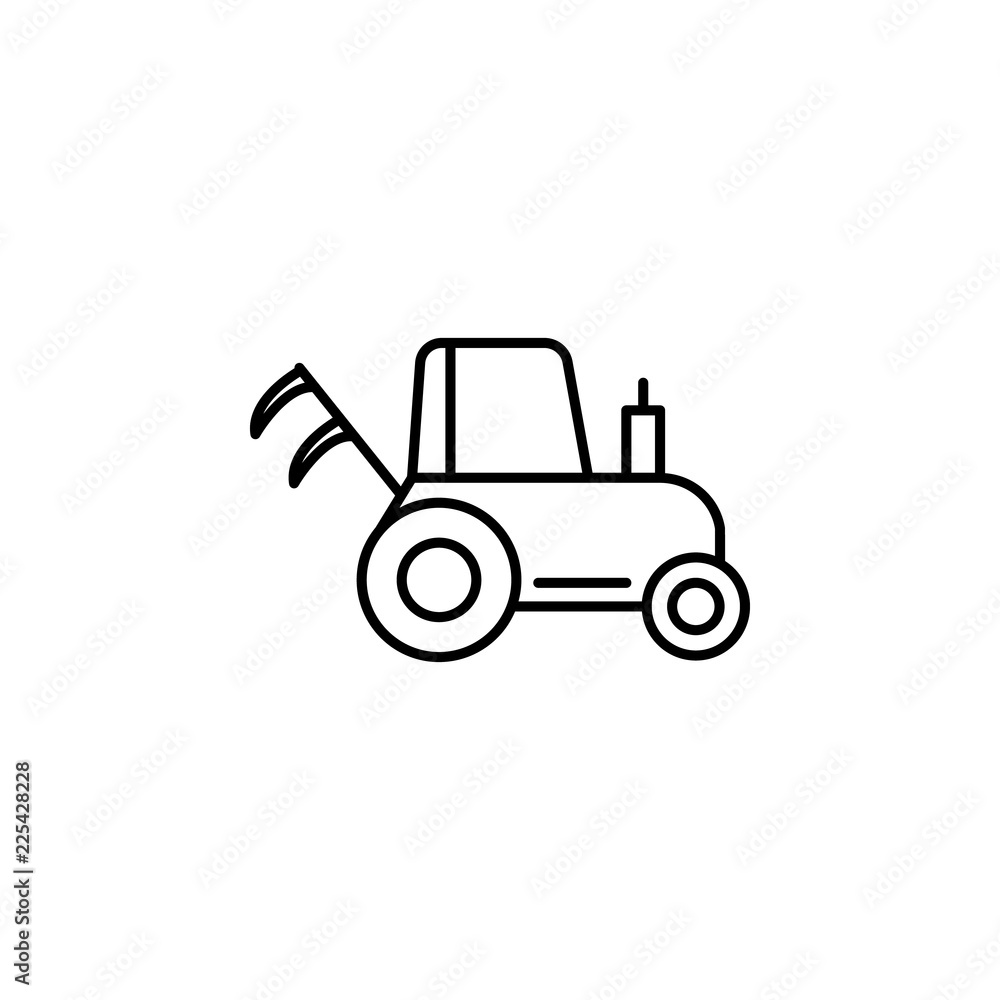 farm cultivator icon. Element of construction machine icon for mobile concept and web apps. Thin line farm cultivator icon can be used for web and mobile