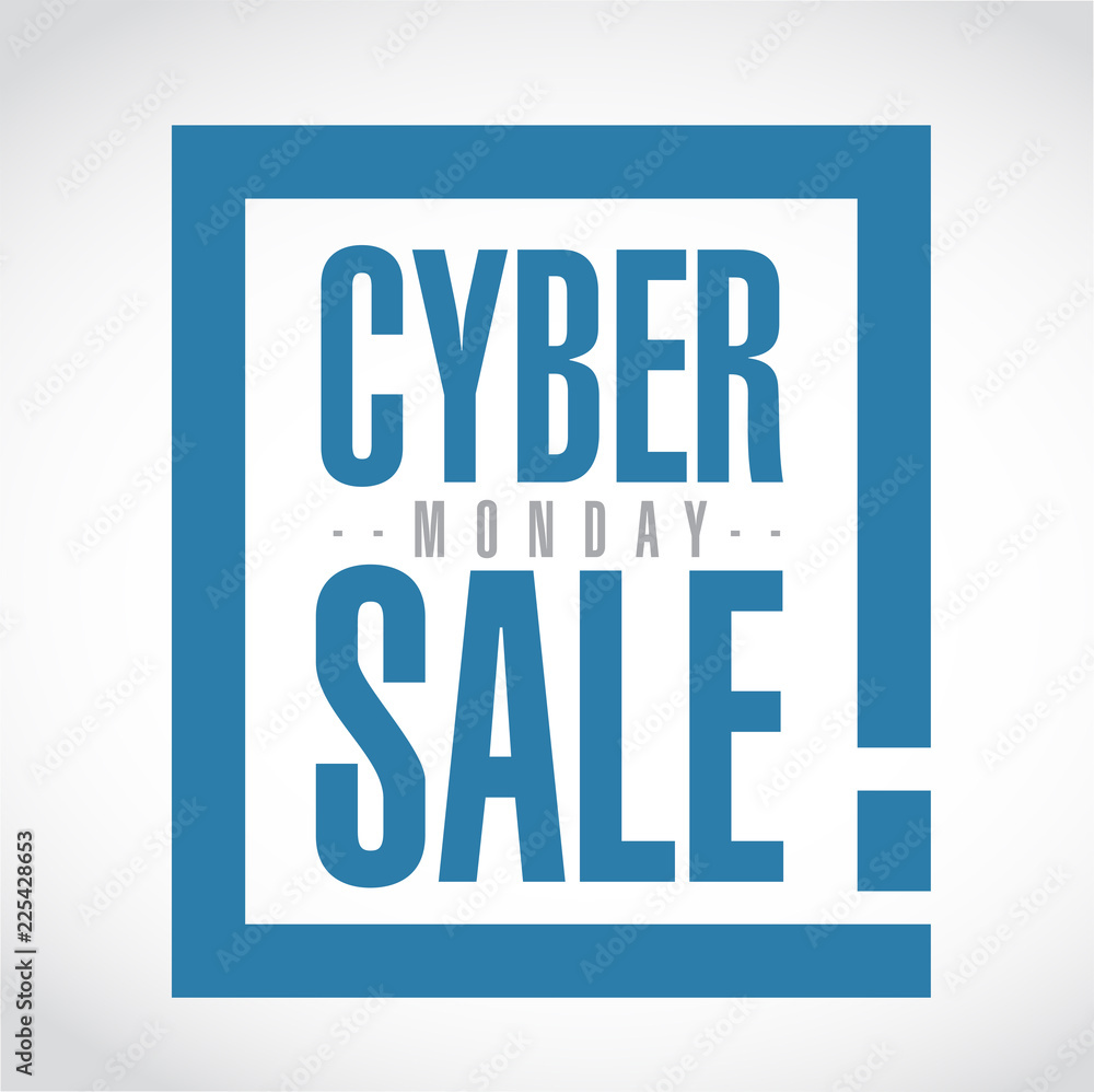 Cyber Monday Sale exclamation box message Cyber Monday Sale exclamation box message