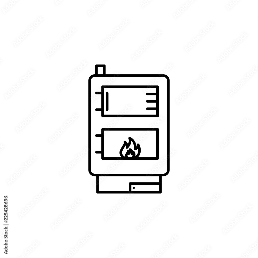 central heating, gas boiler icon. Element of temperature control equipment for mobile concept and web apps illustration. Thin line icon for website design and development central heating, gas boiler icon. Element of temperature control equipment for mobile concept and web apps illustration. Thin line icon for website design and development