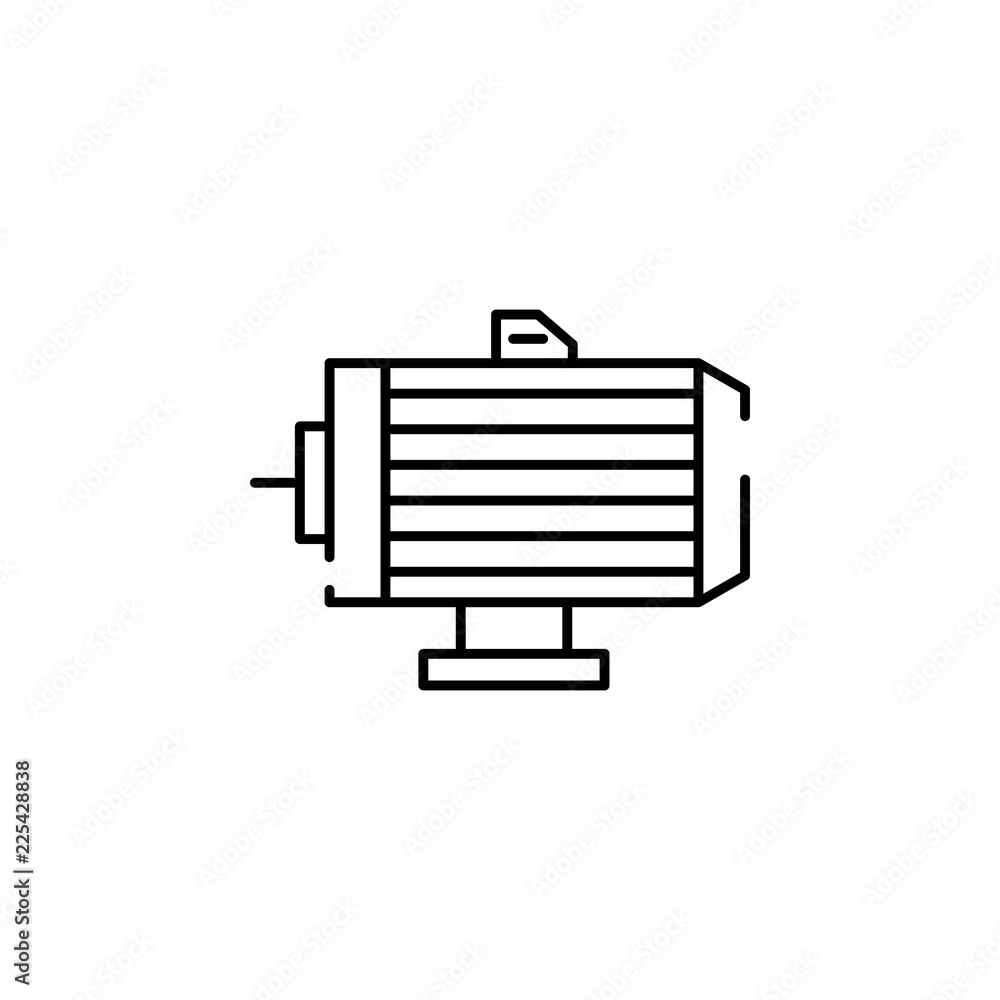 electric motor icon. Element of temperature control equipment for mobile  concept and web apps illustration. Thin line icon for website design and  development Stock Vector | Adobe Stock