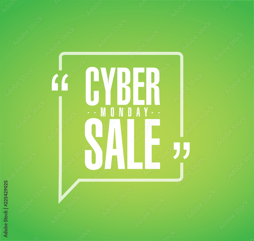 Fototapeta premium Cyber Monday Sale line quote message concept