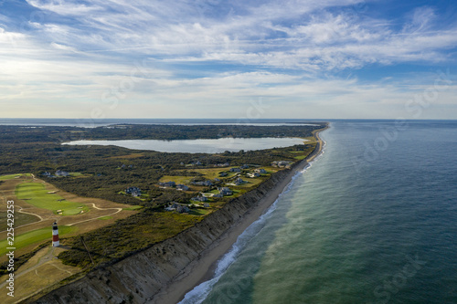 Nantucket Island coastline in summer 