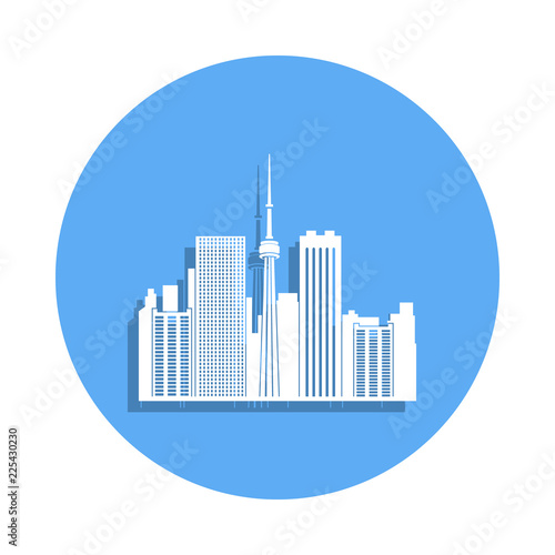 cityscape icon in badge style. One of Cityscape collection icon can be used for UI  UX