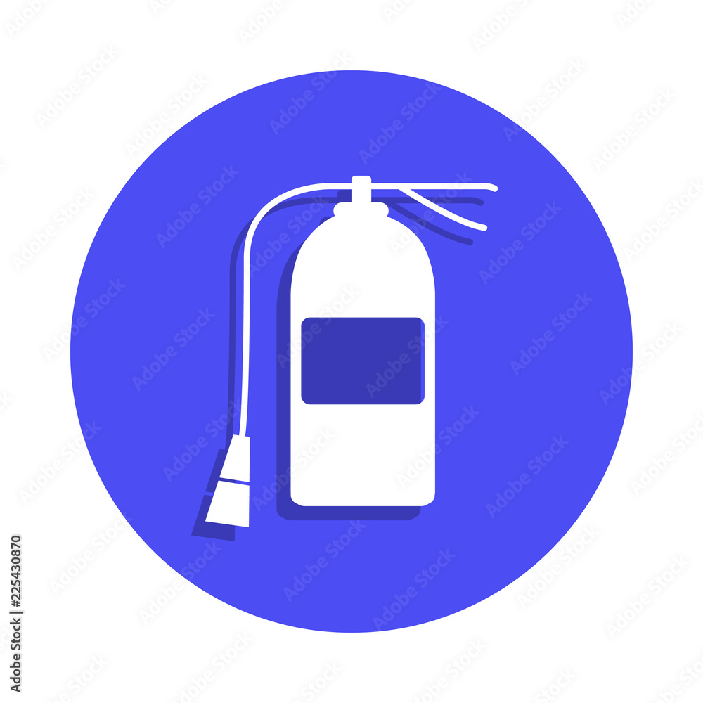 Fire extinguisher icon in badge style. One of fire guard collection icon can be used for UI, UX Fire extinguisher icon in badge style. One of fire guard collection icon can be used for UI, UX