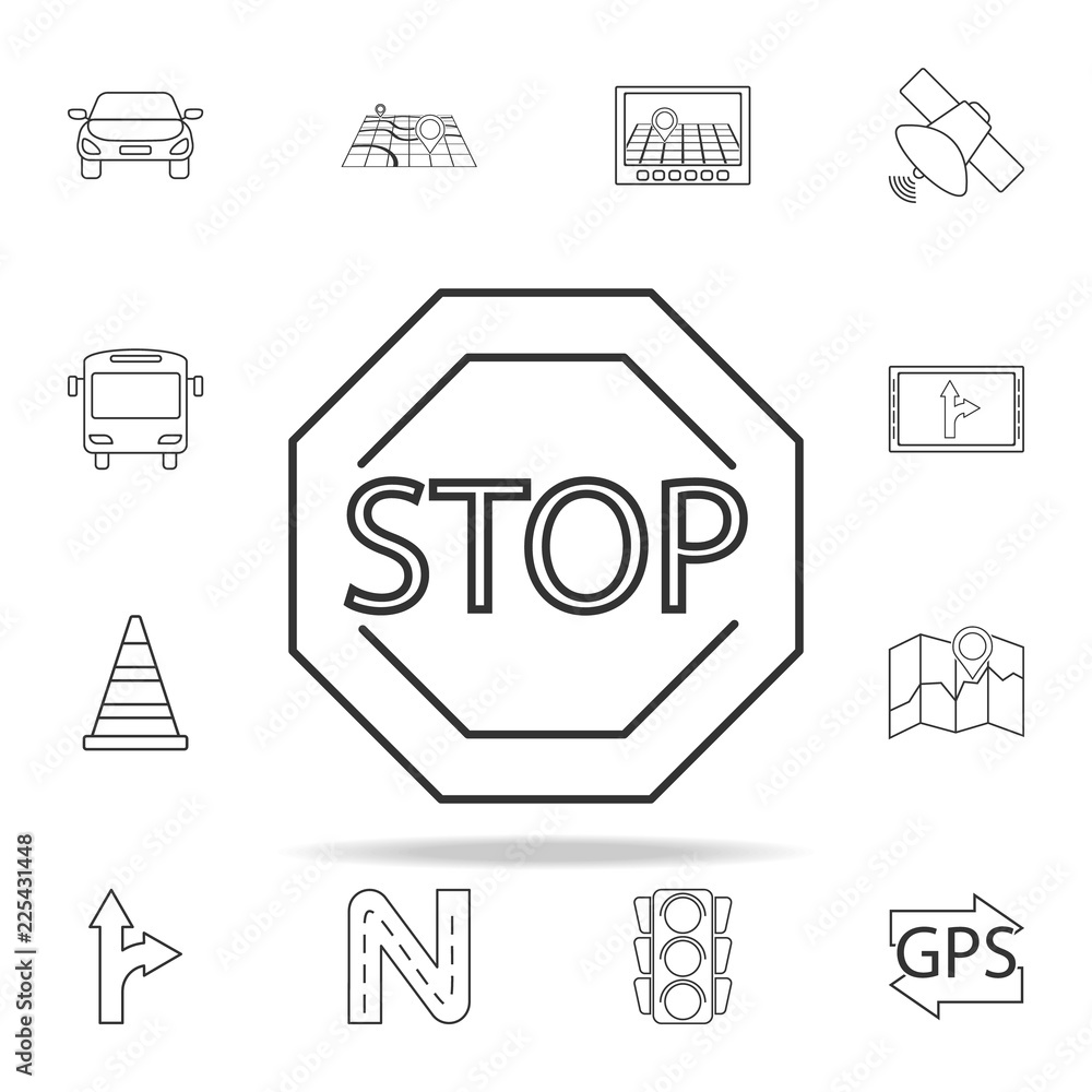 stop sign icon. navigation icons universal set for web and mobile stop sign icon. navigation icons universal set for web and mobile