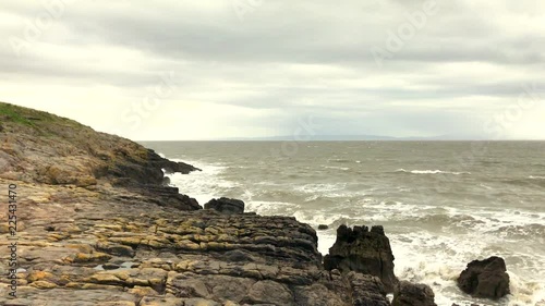 Rough Water on the Welsh Coastline photo