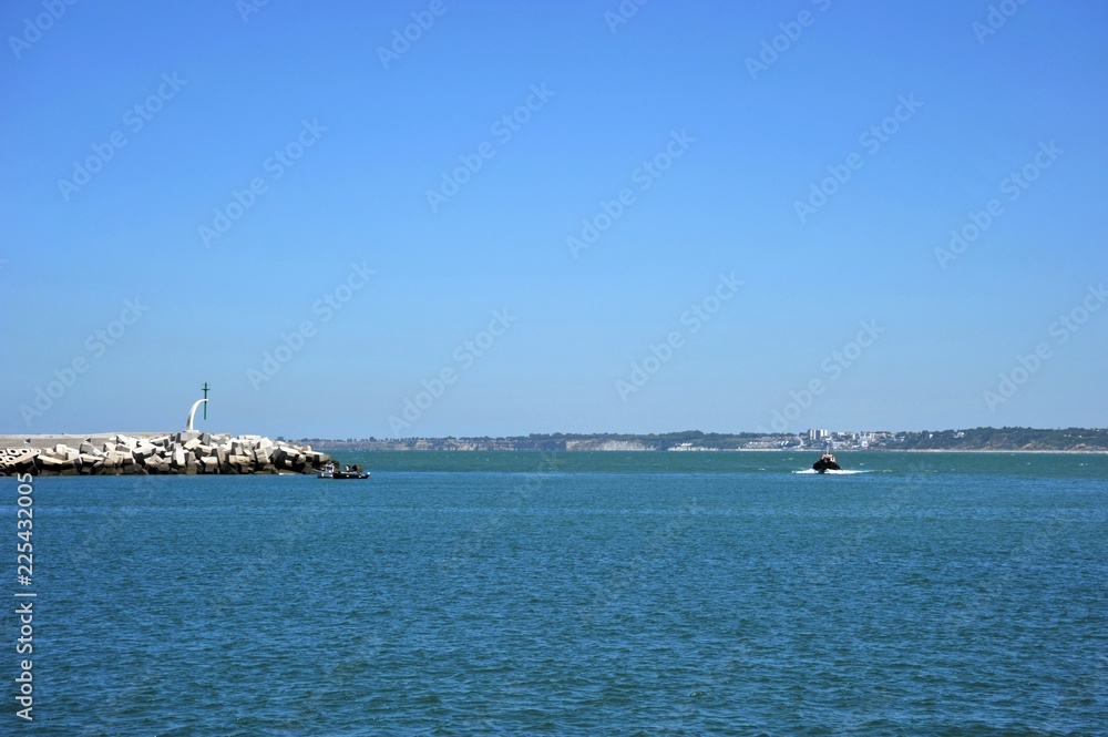 Pier in the bay of the ancient maritime city of Cadiz.